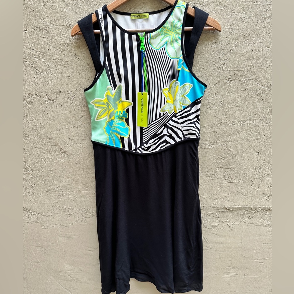 Versace Jeans Couture short print dress